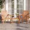 17” Square Patio Acacia Wood Side Table with Slatted Tabletop-Set of 1