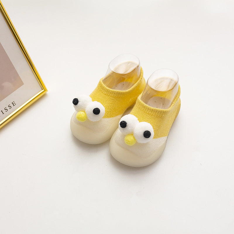 Children Anti-slip Shoes Newborn Baby Girl Cotton Non-slip Floor Socks Baby Boy Rubber Cartoon Indoor Socks Infant Shoes