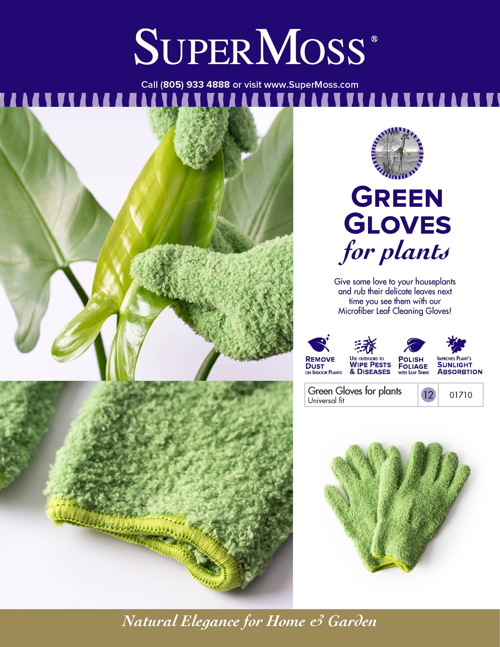 Microfiber Leaf Gloves – Plant Cleaning Gloves for Indoor & Outdoor Care