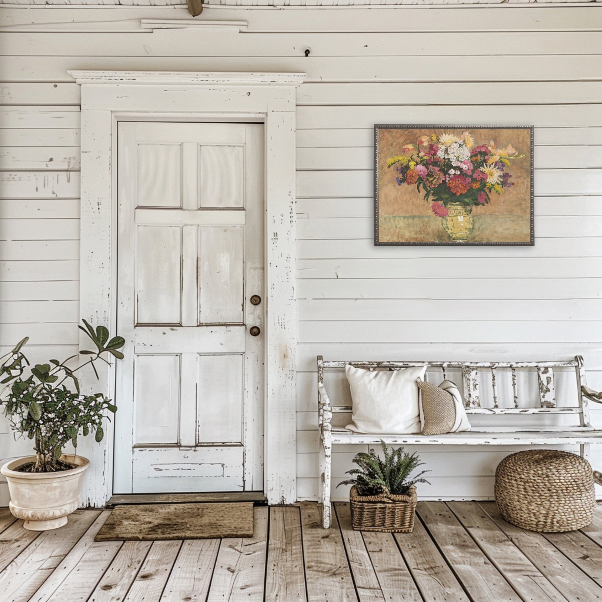 Vintage Floral Oil Reproduction