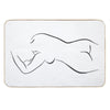 Minimal Female Body Line Art Bath Mat