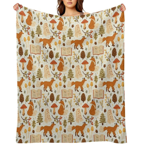 Cozy Winter Woodland All-season Throw Blanket