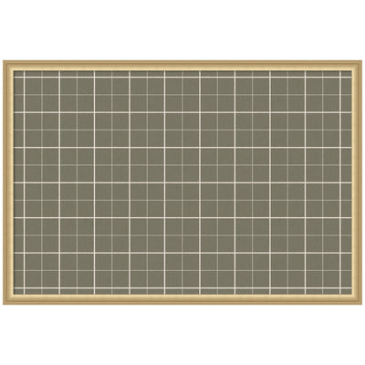 Framed Fabric Pinboard Sage Green Plaid Wall Organization
