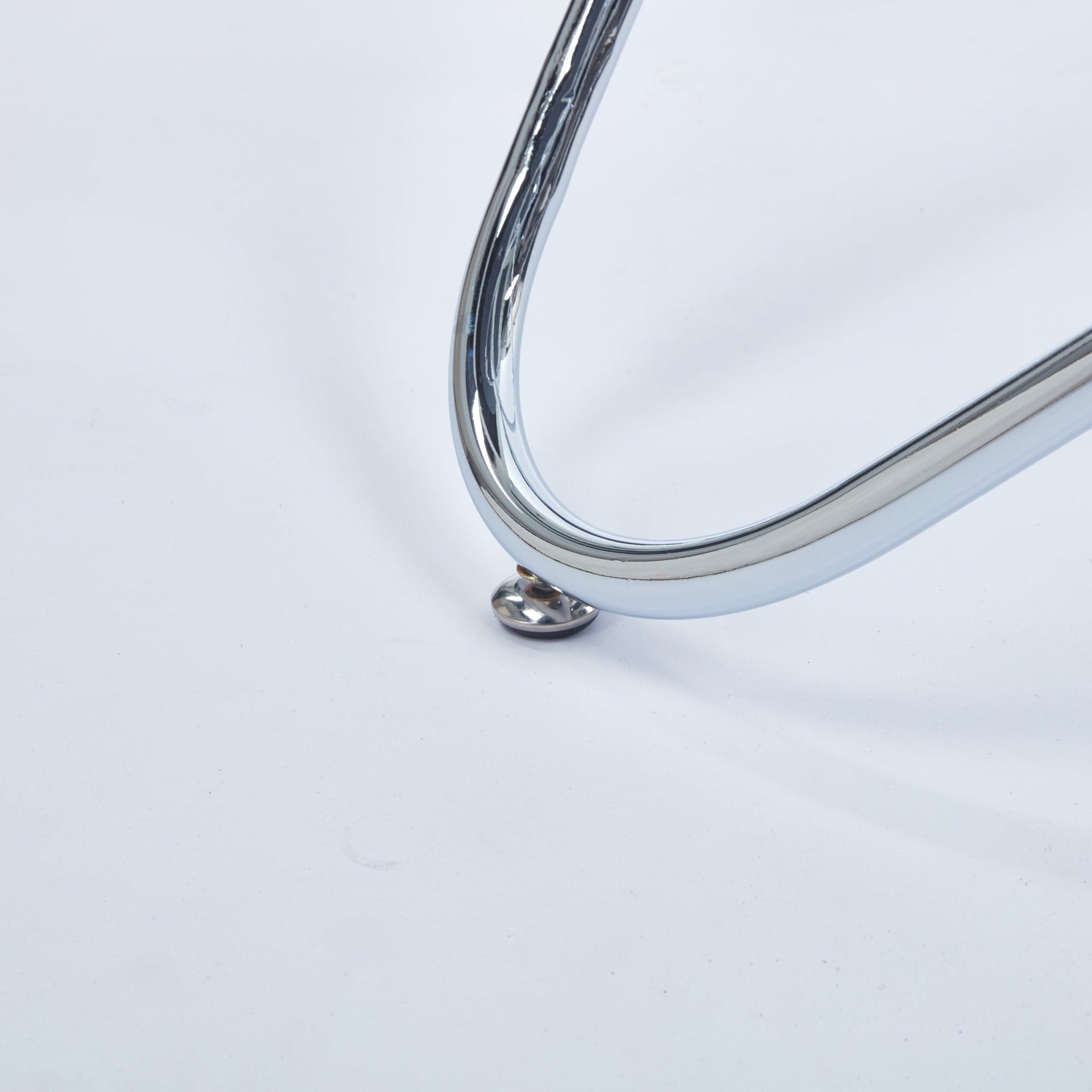 Modern Metal-Leg Dining Table with Tempered Glass Top, Space-Saving Kitchen Table