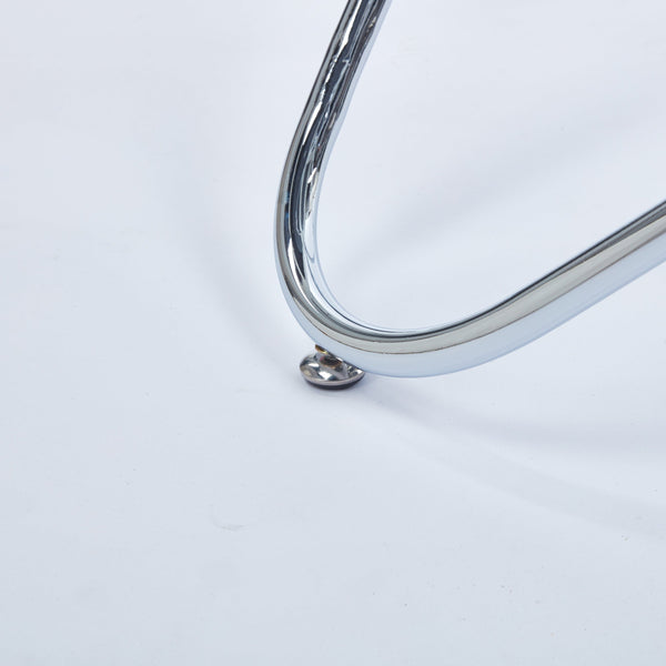 Modern Metal-Leg Dining Table with Tempered Glass Top, Space-Saving Kitchen Table