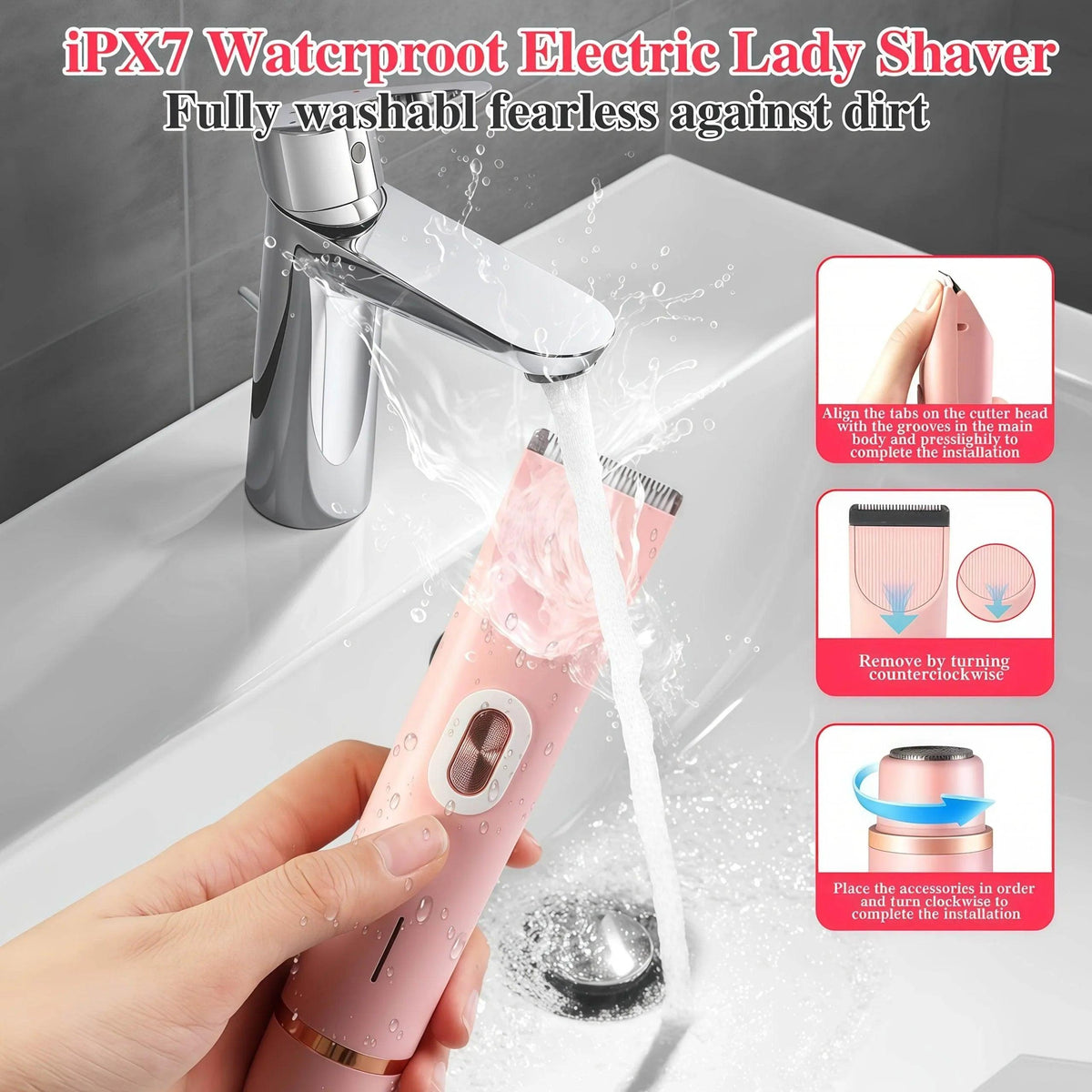 2-in-1 Bikini Line & Facial Trimmer for Women – Gentle, Precise Hair Removal