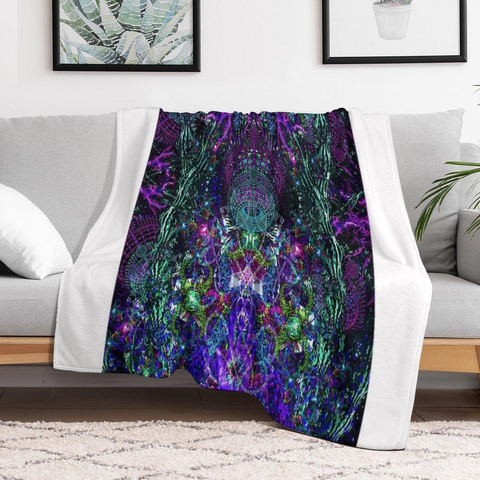 Hands To The Cosmos Throw Blanket