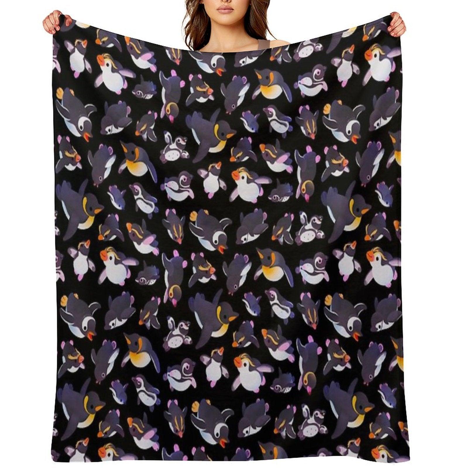 Penguin Day - Namedark Throw Blanket