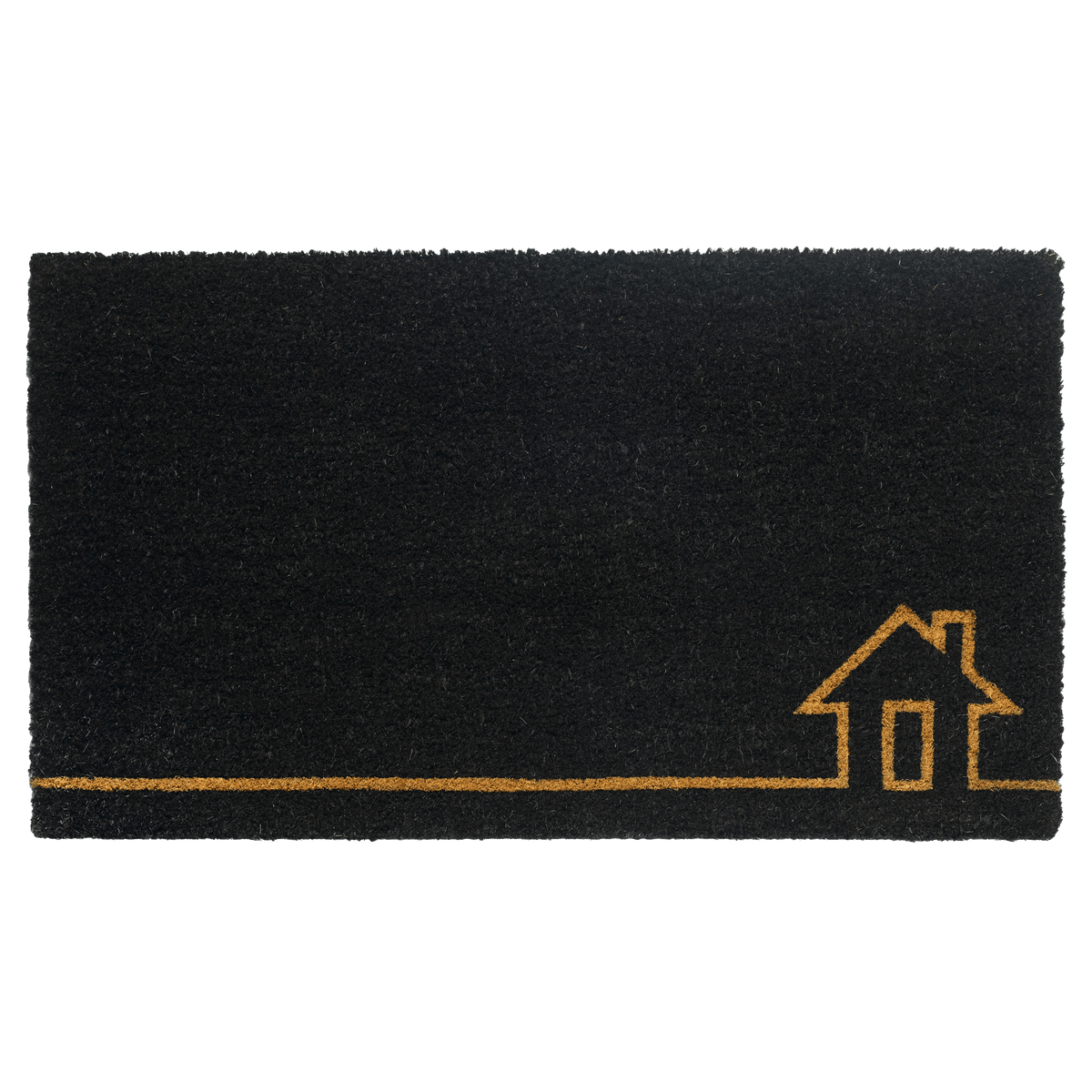 Home View - Black Coir Doormat