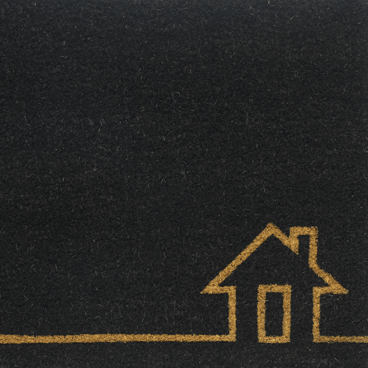 Home View - Black Coir Doormat