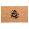 Nature Lover Pine Cone Coir Doormat - 18" x 30" Non-Slip