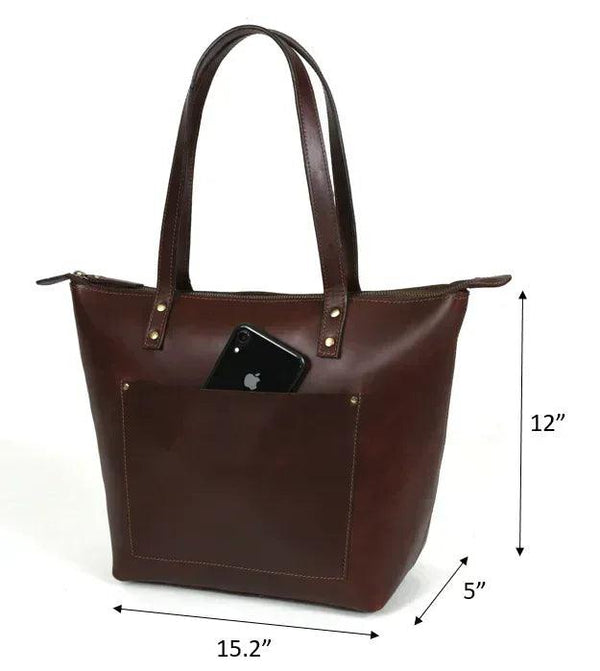 Cassidy Leather Tote Bag - Gifts for You 'n Me