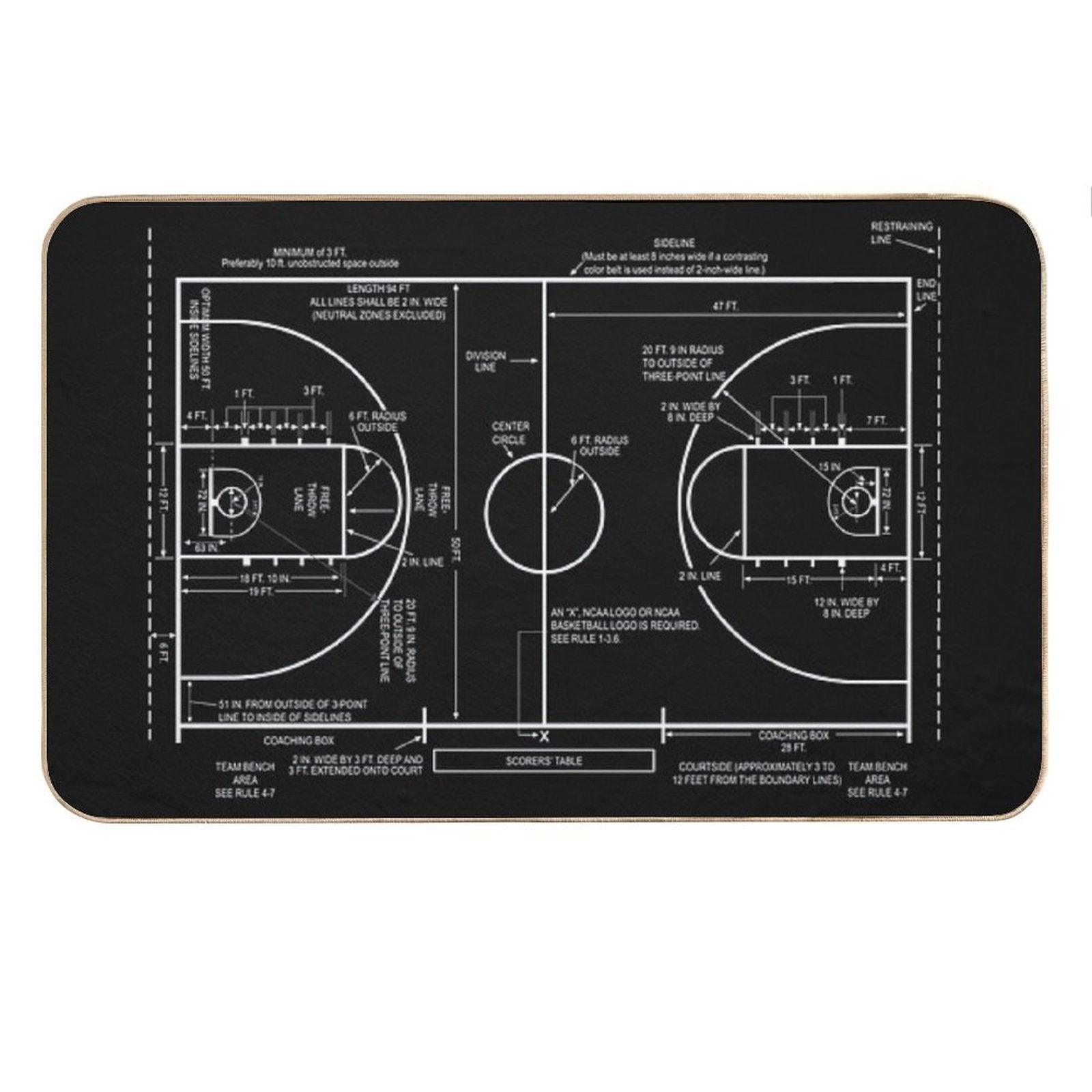 Basketball Court Bath Mat