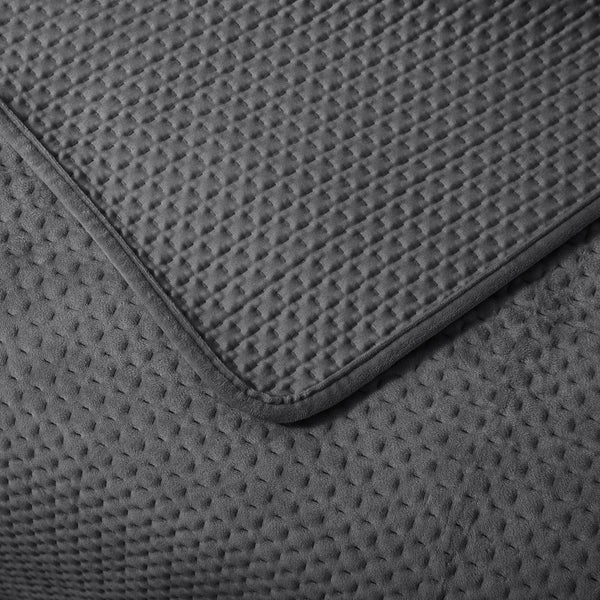 Kasentex Ultra Soft Plush Poly-Velvet Quilt Set, Queen, King, Room Decor, Graduation Gifts, Fathers Day Gift Kasentex