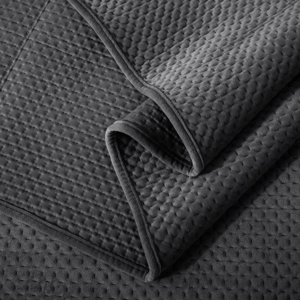 Kasentex Ultra Soft Plush Poly-Velvet Quilt Set, Queen, King, Room Decor, Graduation Gifts, Fathers Day Gift Kasentex