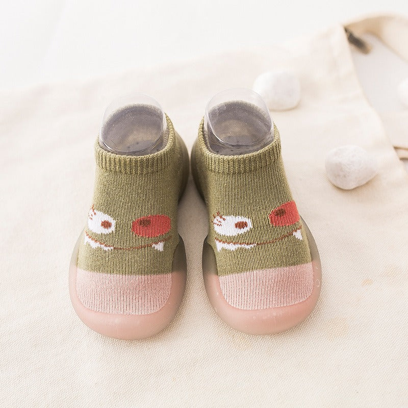 Spring and Autumn Children's Indoor and Outdoor Socks Shoes Baby Step Shoes Boys and Girls Summer Breathable Little Monster Wear resistant Board Shoes