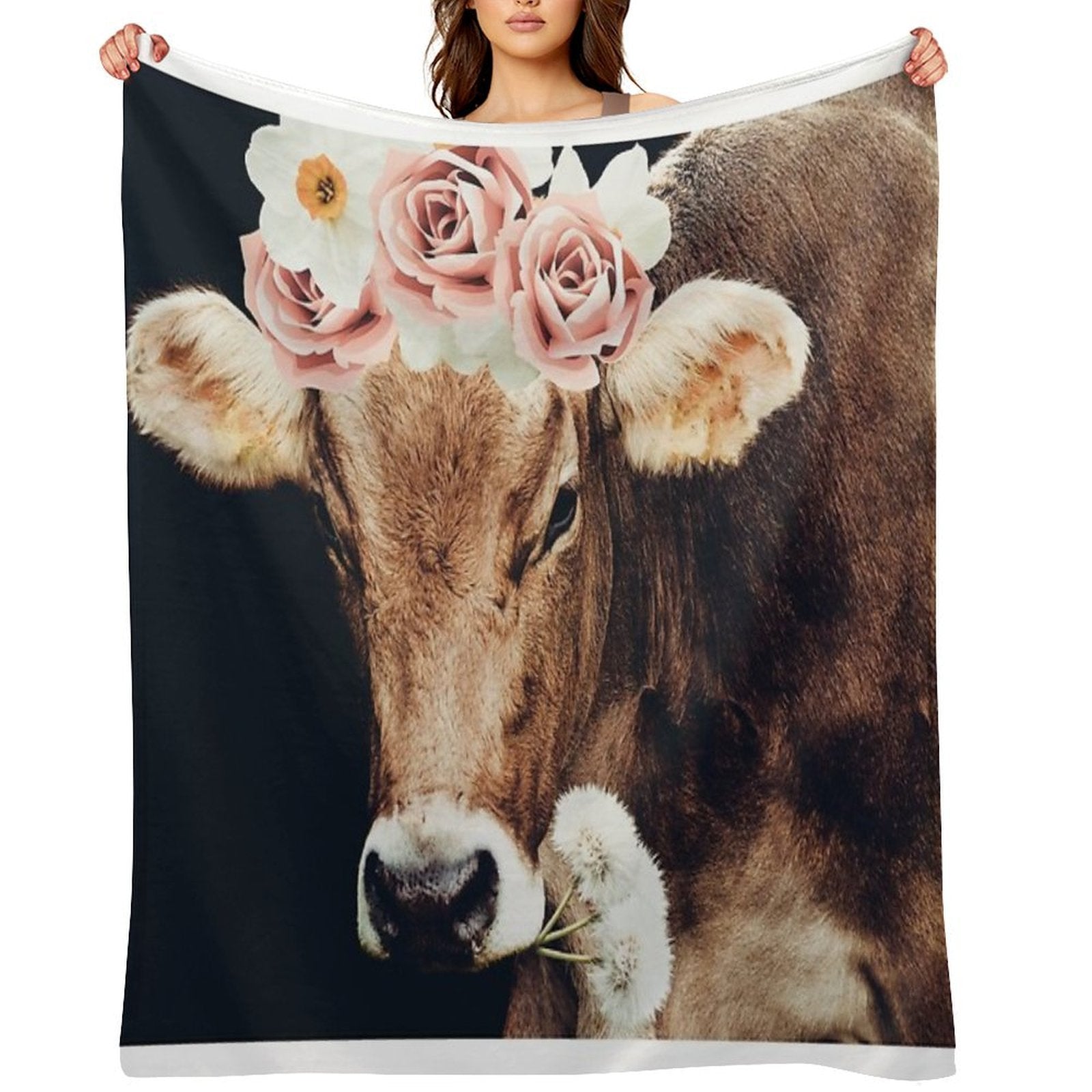 Glamour Cow Versatility Throw Blanket
