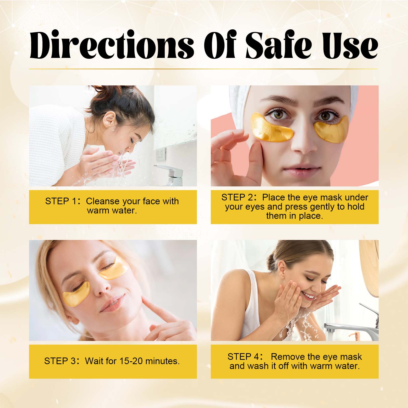 Retinol Eye Mask, Collagen Moisturizing Repair Aloe Vera Moisturizing And Firming Eye Mask