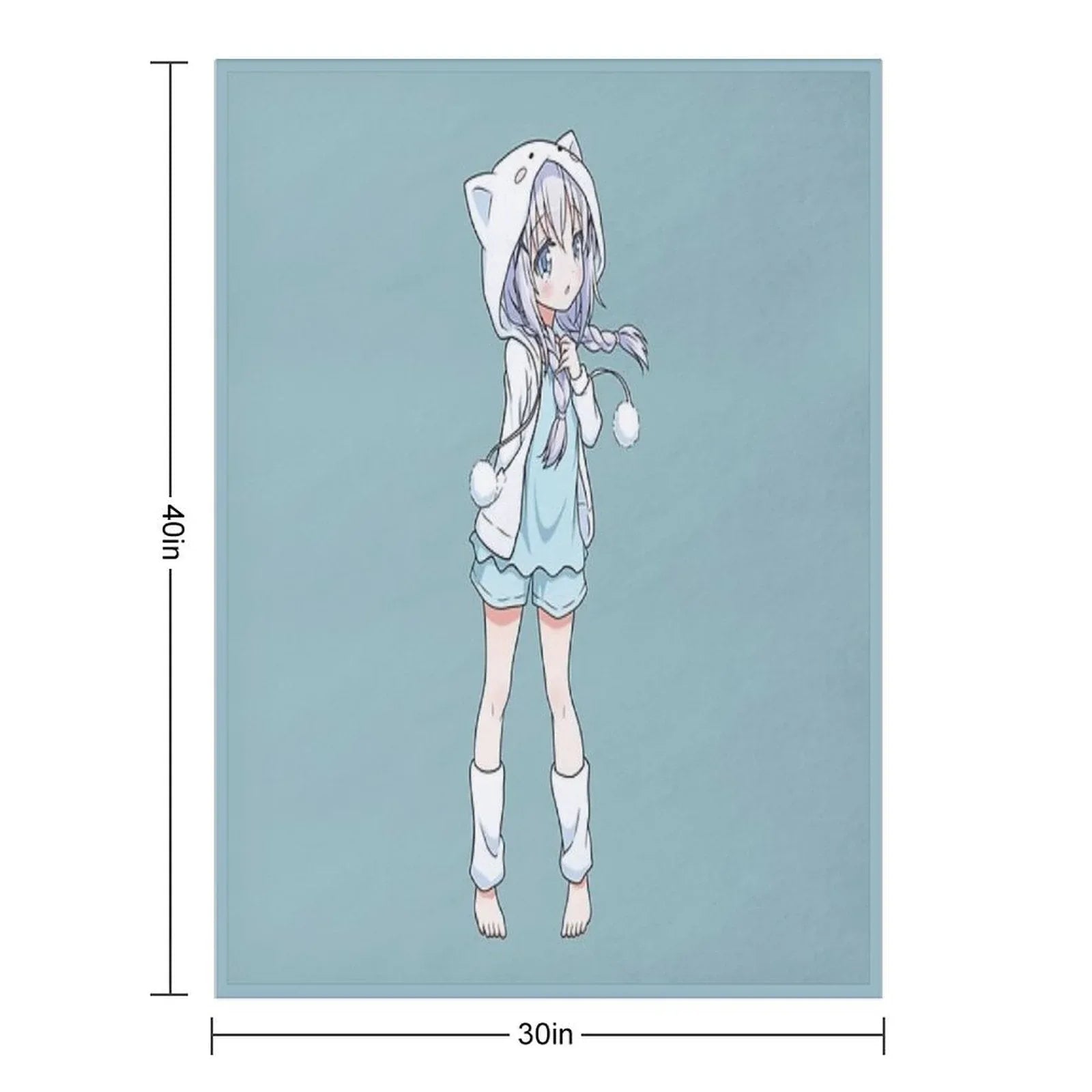 Anime Kawaii Girl Throw Blanket