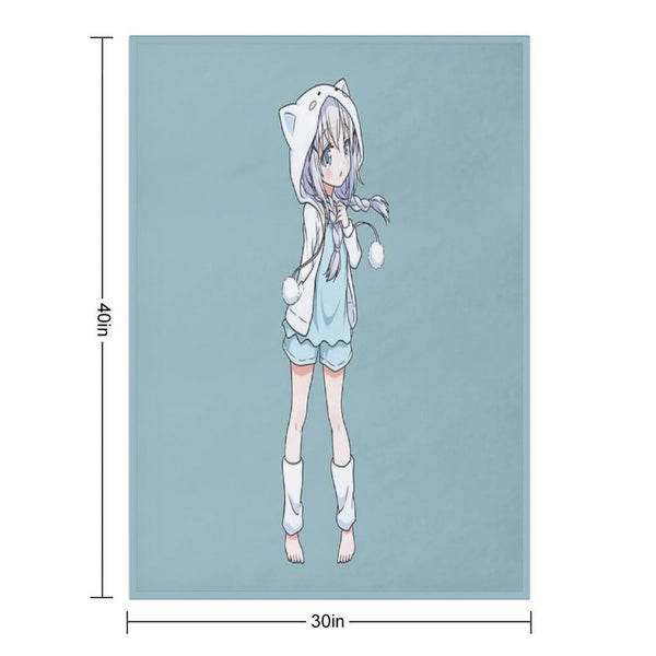 Anime Kawaii Girl Throw Blanket