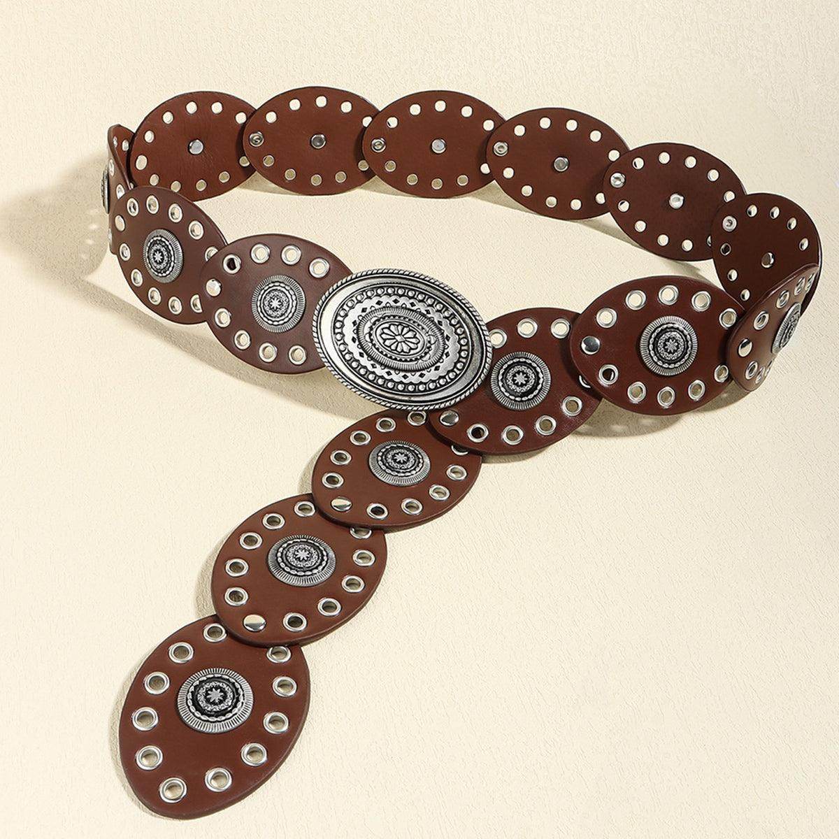 Stylish Oval PU Belt for Men and Women Casual Wear
