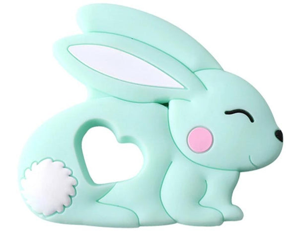 Baby Teether Silicone Rabbit Food Grade Bunny Teether Nursing Teething  Accessories Silicone Animal Teether For Kids and Baby