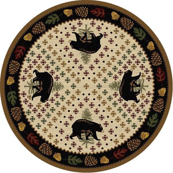 Bear Ridge Natural 8' Round Area Rug - Gifts for You 'n Me