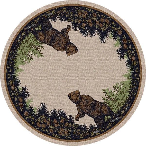 Bear Duo 8' Round Area Rug - Gifts for You 'n Me