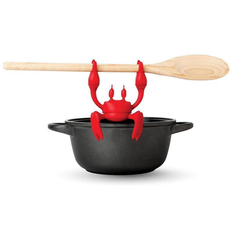 Crab pot edge clip crab silicone tableware holder spoon holder steam radiator anti slip spoon holder anti overflow device