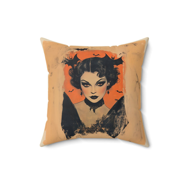 Microsuede Cushion / Halloween Art / Man and Woman Vampires