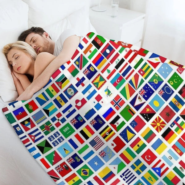 Flags of The World Throw Blanket