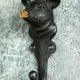Cast Pewter Pig Hook with Gold Nose