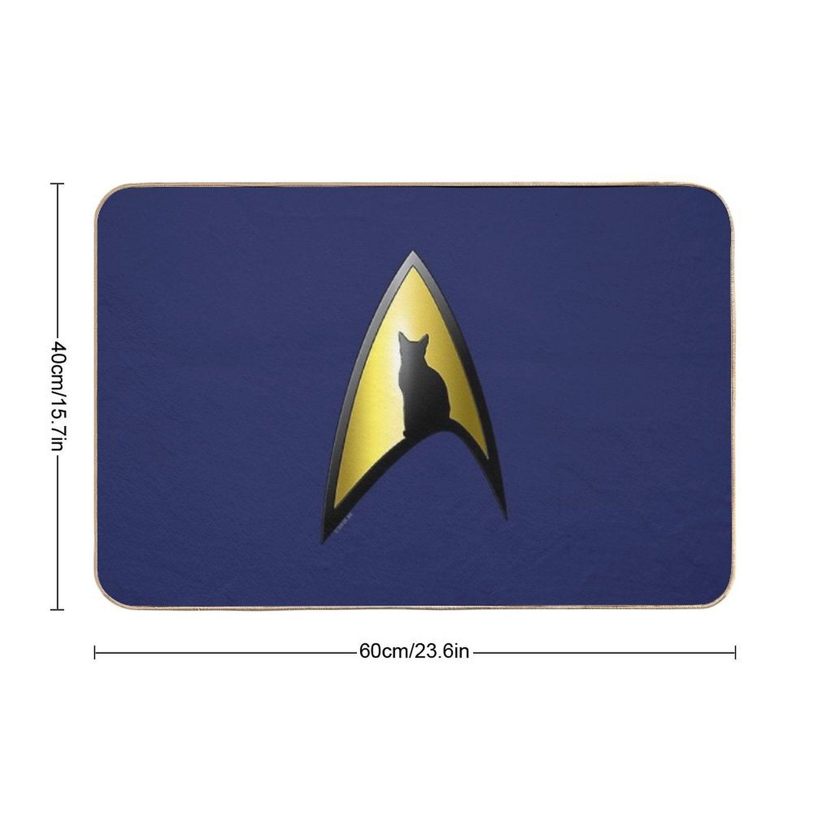 Starfleet Cat Bath Mat