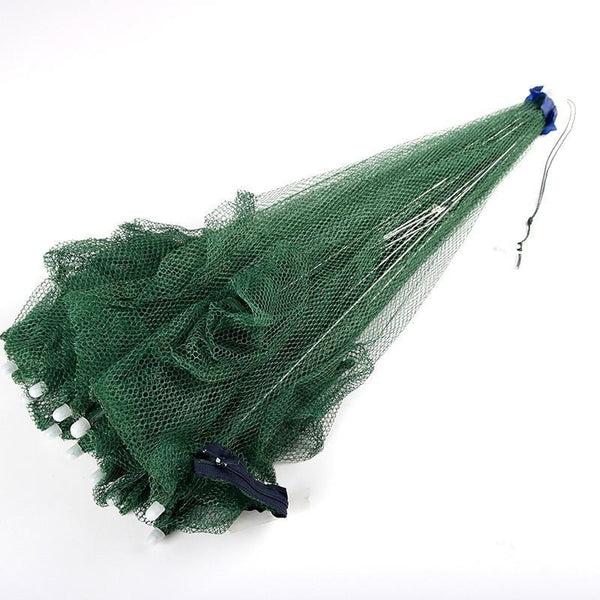 8 Holes Crayfish Automatic Folding Fishing Net Shrimp Cage