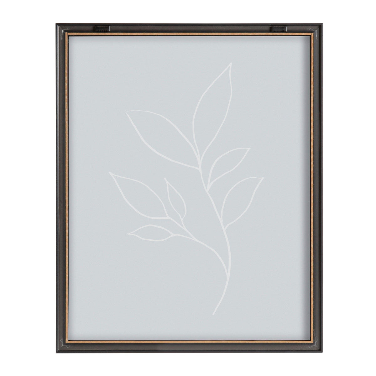 Blake Modern Blue Botanical Line Sketch Print 3 Framed Printed Glass by The Creative Bunch Studio
