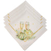 Charlo's Cloth Napkins Set of 4 Christmas Sparkling Wine Toast 16