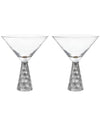 Daphne Silver Set of 2 Martini Glasses 8.79 OZ.