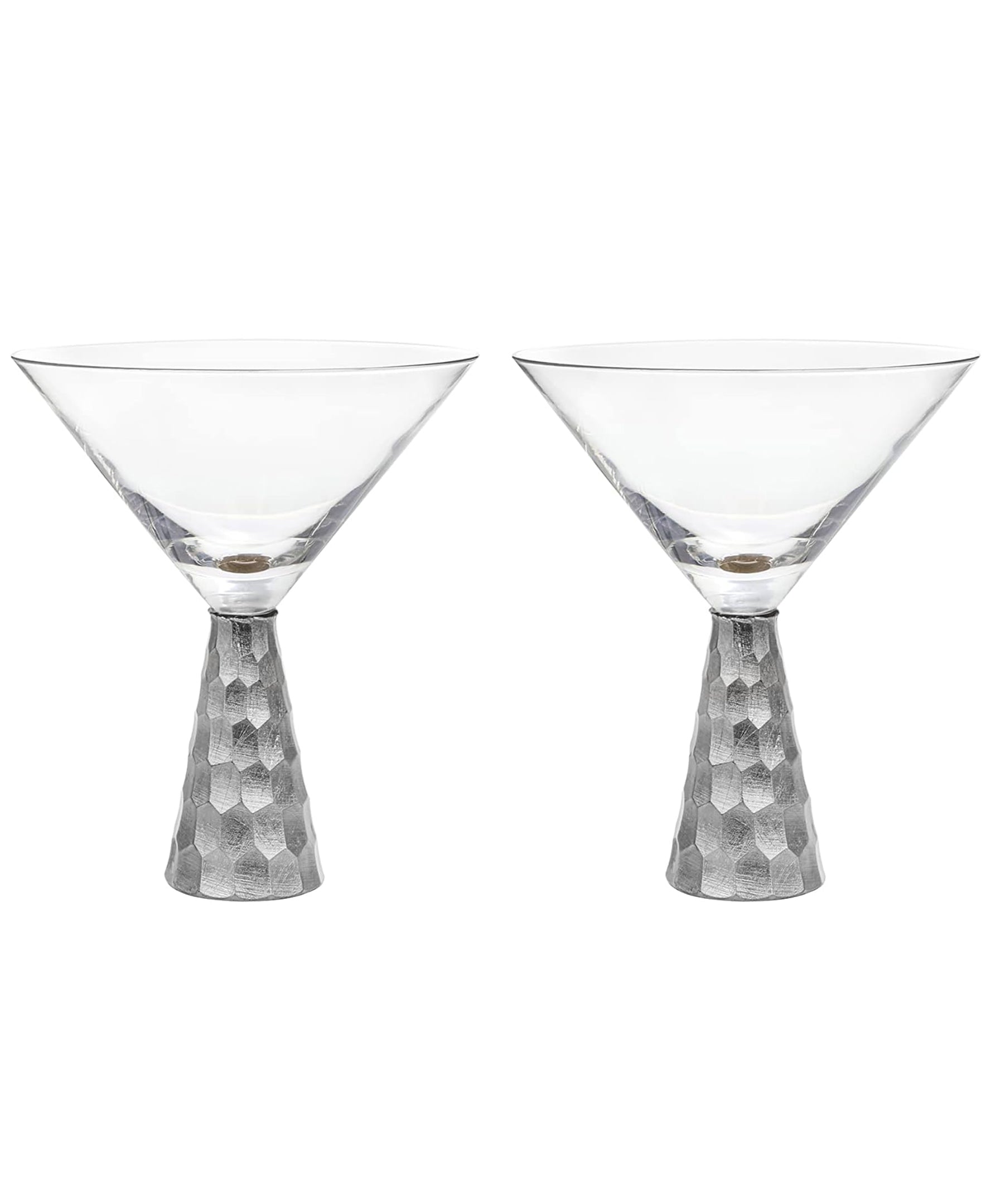 Daphne Silver Set of 2 Martini Glasses 8.79 OZ.