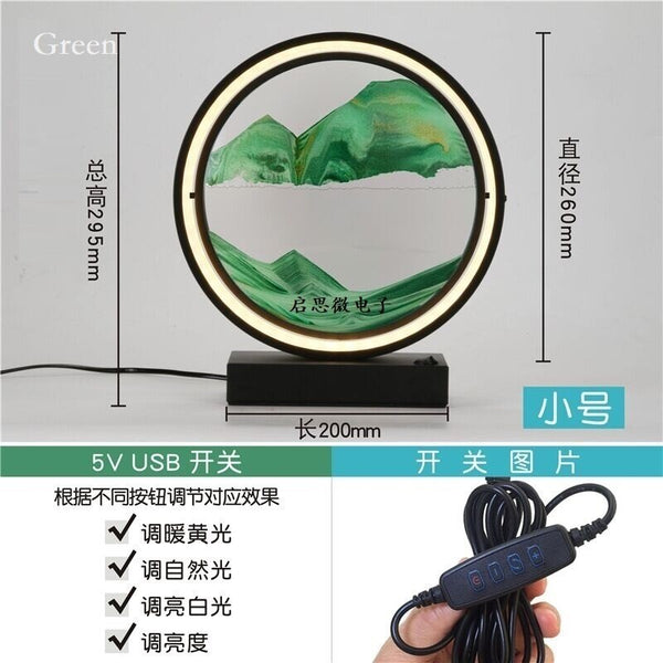 Creative Fashion Romantic Simple Bedroom Quicksand Table Lamp Decorbites