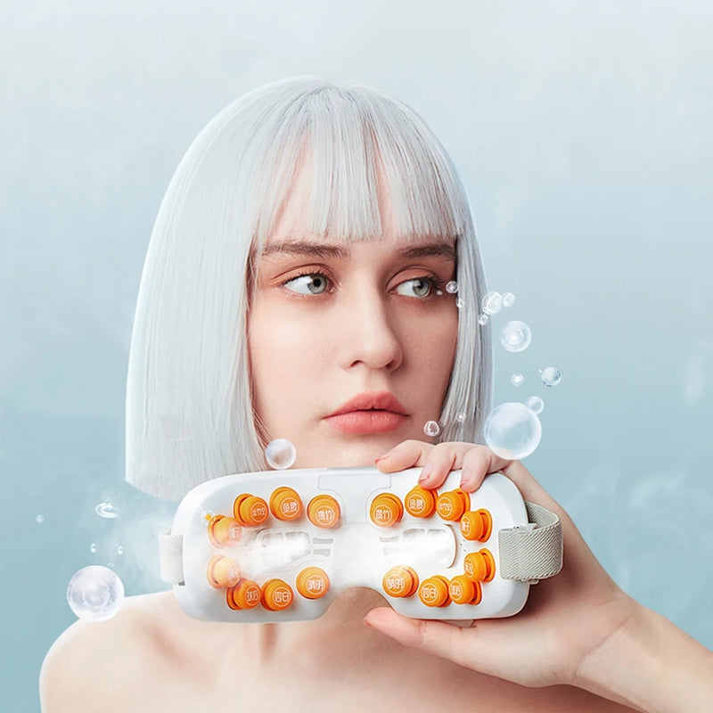 New Arrival Dry Eye Massage And Heating Steam Eye Massage Equipment Vibration Electric Eye Steam Massager