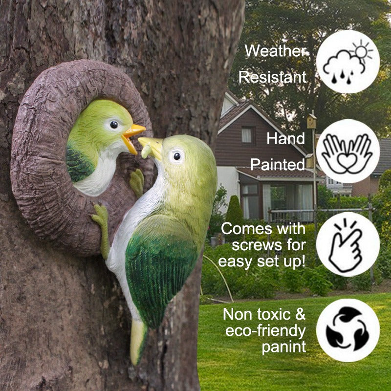 Xiuyan Bird Tree Cave Garden Resin Pendant