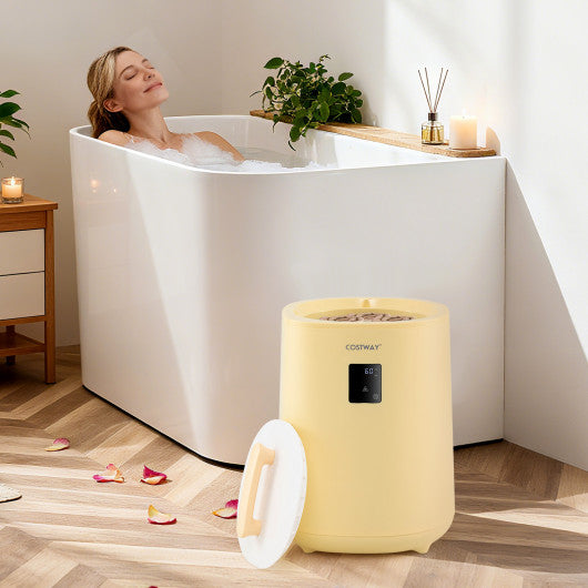 18L Large Towel Warmer with LED Display and Auto Shut off-Yellow