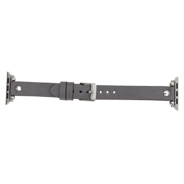Apple Watch Dark Grey Leather Strap - Detroit
