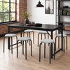 18 Inch Round Stackable Stools with Removable Washable Covers-Set of 6
