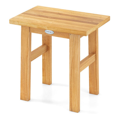 18 Inch Teak Shower Bench Spa Bath Stool for Shaving Legs