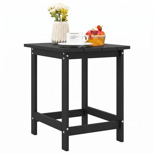 18 Inch Weather Resistant Side Table for Garden Yard Patio-Black