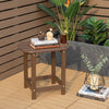 18 Inch Weather Resistant Side Table for Garden Yard Patio-Coffee
