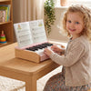 18 Keys Wooden Piano for Kids with Removable Music Stand-Pink