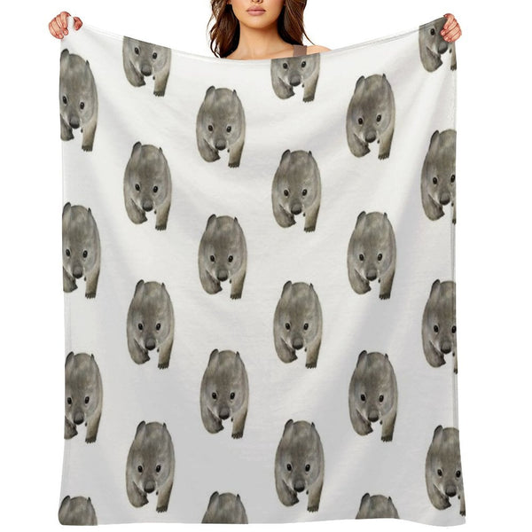 Cuddles The Wombat Quick-dry Throw Blanket