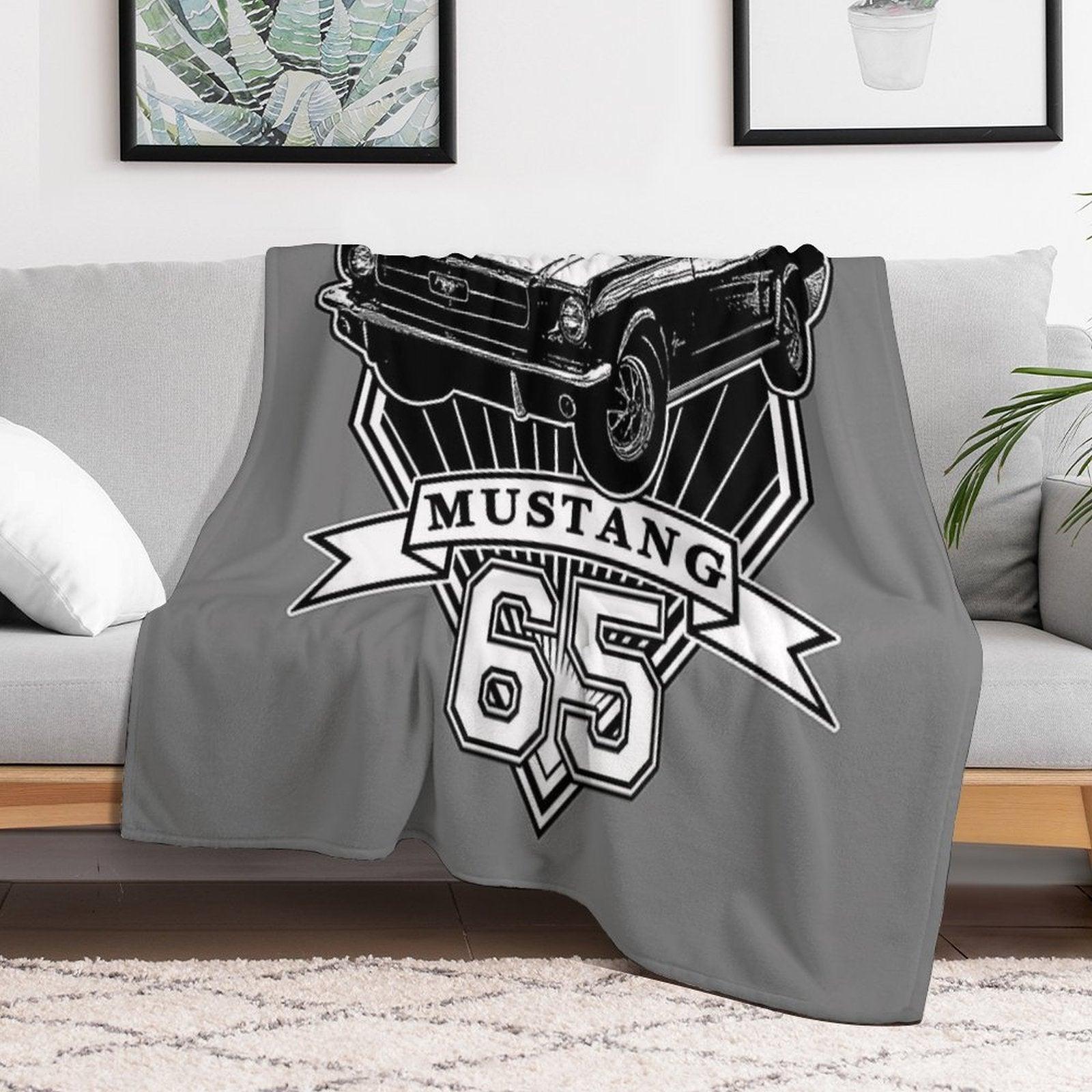 65 Mustang Fastback Throw Blanket